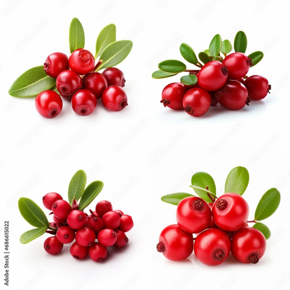 Bearberry isolated on white background Bearberry isolated on white background