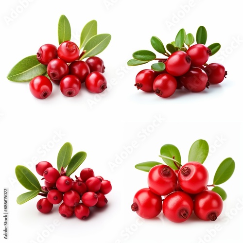 Bearberry isolated on white background