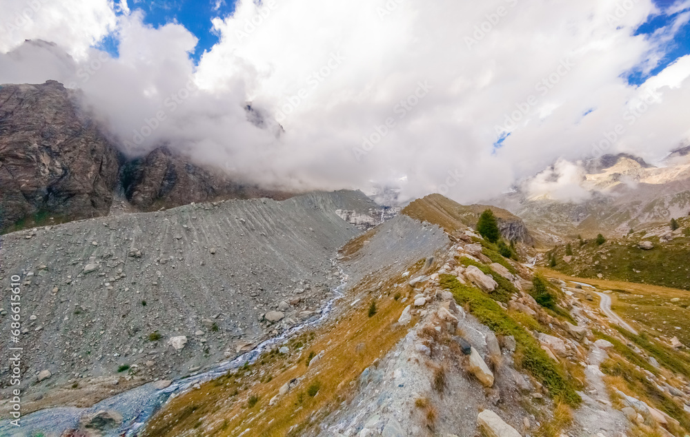 Monce Rasel Db Monte Rosa (Italy) - A mountains view in Val d'Ayas with Monte Rosa ...