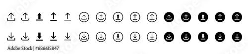 Free Download Download and upload icon buttons set. Download icon files. Software download icon . Web icon set . Icons collection. Vector illustration. - GFXLoad