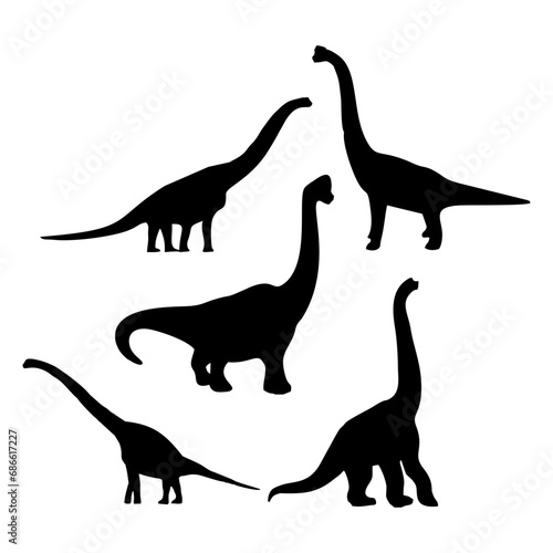 black silhouette of a dinosaur or ancient animal