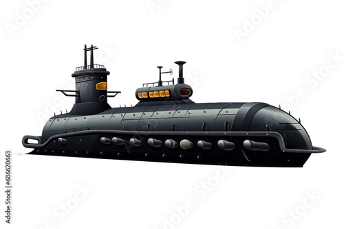 Marine Discovery Submersible isolated on transparent background