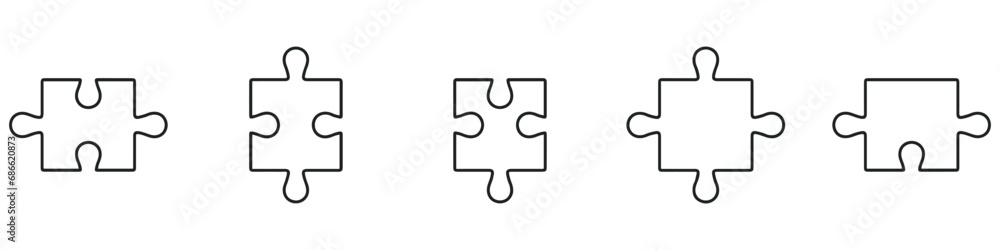 Pazzle vector icons. Jigsaw icon set. Vector pazzles collection. Pazzle vector icons. Jigsaw icon set. Vector pazzles collection.