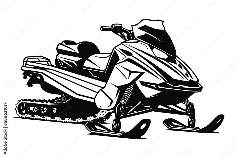 Winter ice snow motor vehicles silhouette vector Winter ice snow motor vehicles silhouette vector