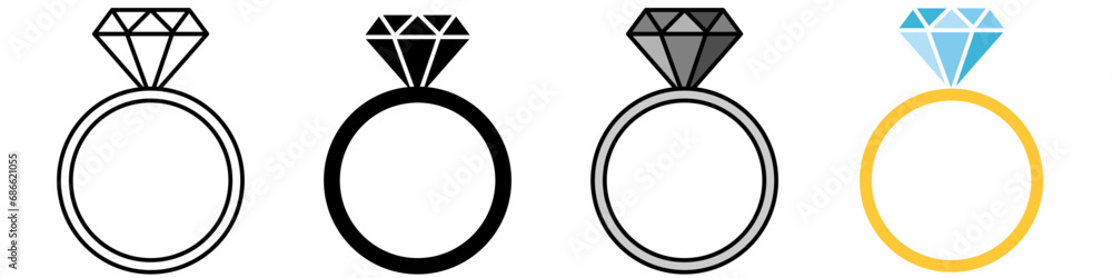 Wedding Ring With Diamond icon vector. Vector Illustration. Vector Graphic. EPS 10 Wedding Ring With Diamond icon vector. Vector Illustration. Vector Graphic. EPS 10
