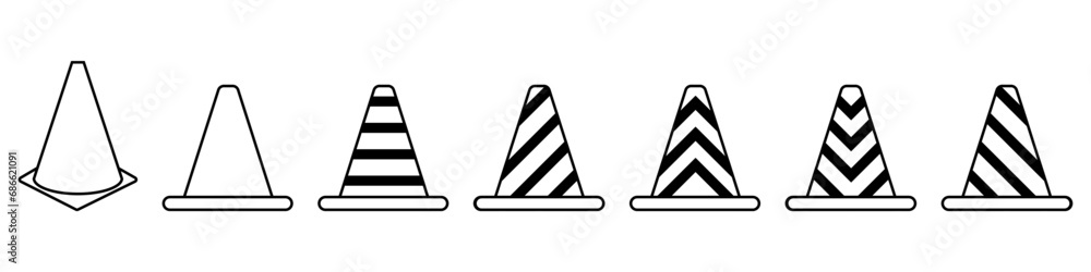 Road barrier with cone vector illustration. Under construction fence concept isolated on white background. Vector Illustration. Vector Graphic. EPS 10 Road barrier with cone vector illustration. Under construction fence concept isolated on white background. Vector Illustration. Vector Graphic. EPS 10