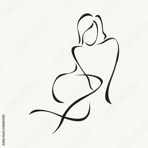 Free vector hand drawn sexy girl illustration.