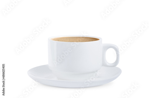 White coffe cup isolated on white background.