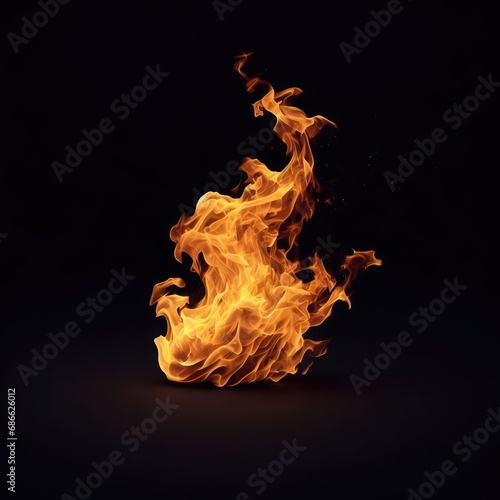 fire on black background © Deanmon