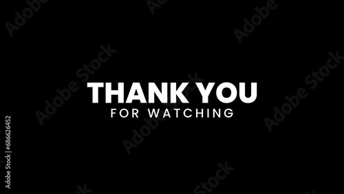 Thank you for watching animation video. Suitable for video end screen photo