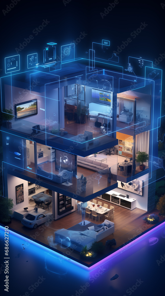 Smart home of future with multiple interconnected systems technology and automation