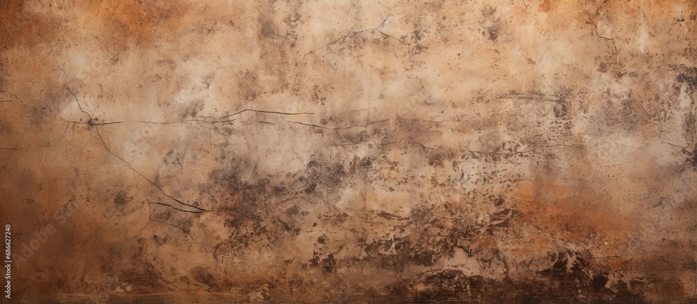 Texture of brown wall made of cement for background