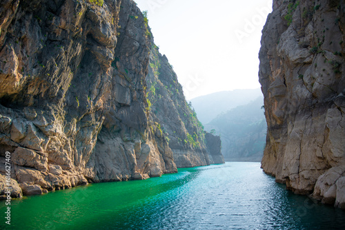 The river flowing through the Canyon Gorge