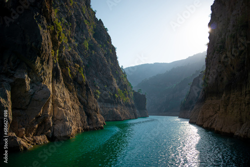 The river flowing through the Canyon Gorge