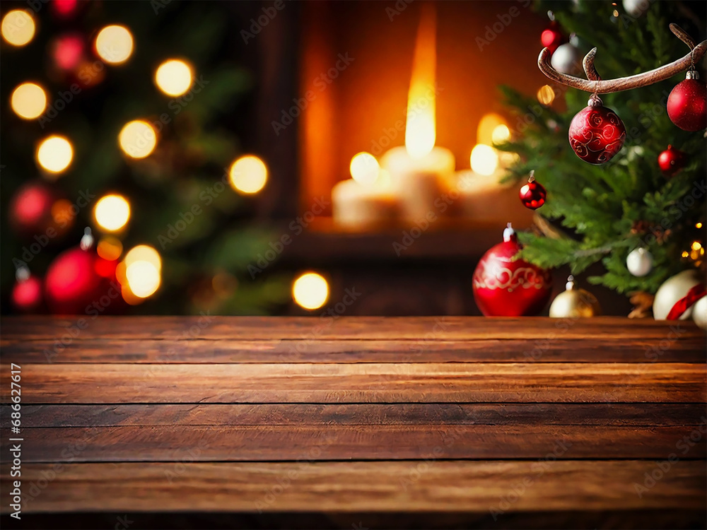 christmas tree with christmas decorations background Empty Wooden Table Christmas Theme Dramatic Lighting Background with Copy Space and Product Display Mockup Festive Christmas Tree Bokeh Background christmas tree with christmas decorations background Empty Wooden Table Christmas Theme Dramatic Lighting Background with Copy Space and Product Display Mockup Festive Christmas Tree Bokeh Background