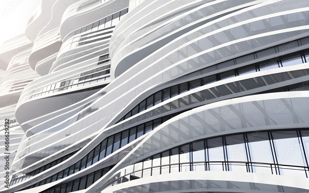 Fototapeta premium white building architecture