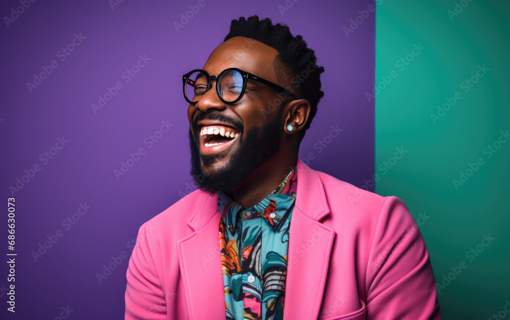 happy smiling Programmer with color clothing in the color background happy smiling Programmer with color clothing in the color background