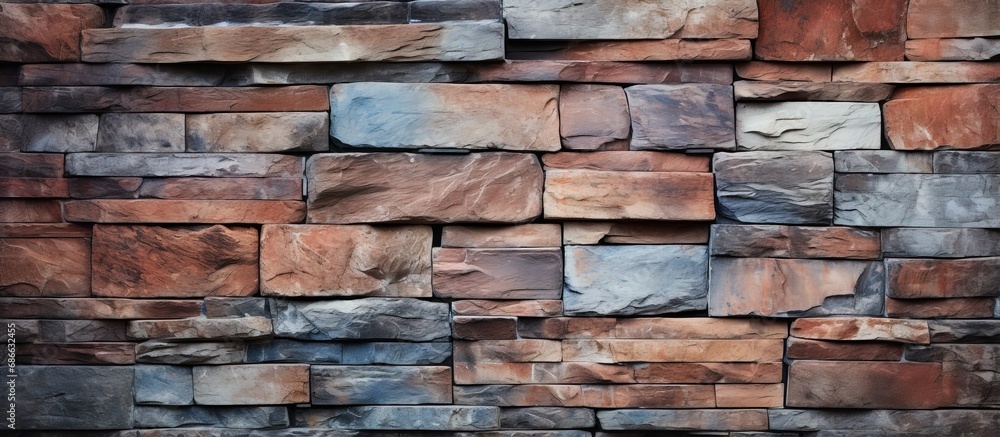 Contemporary stone wall backdrop with texture