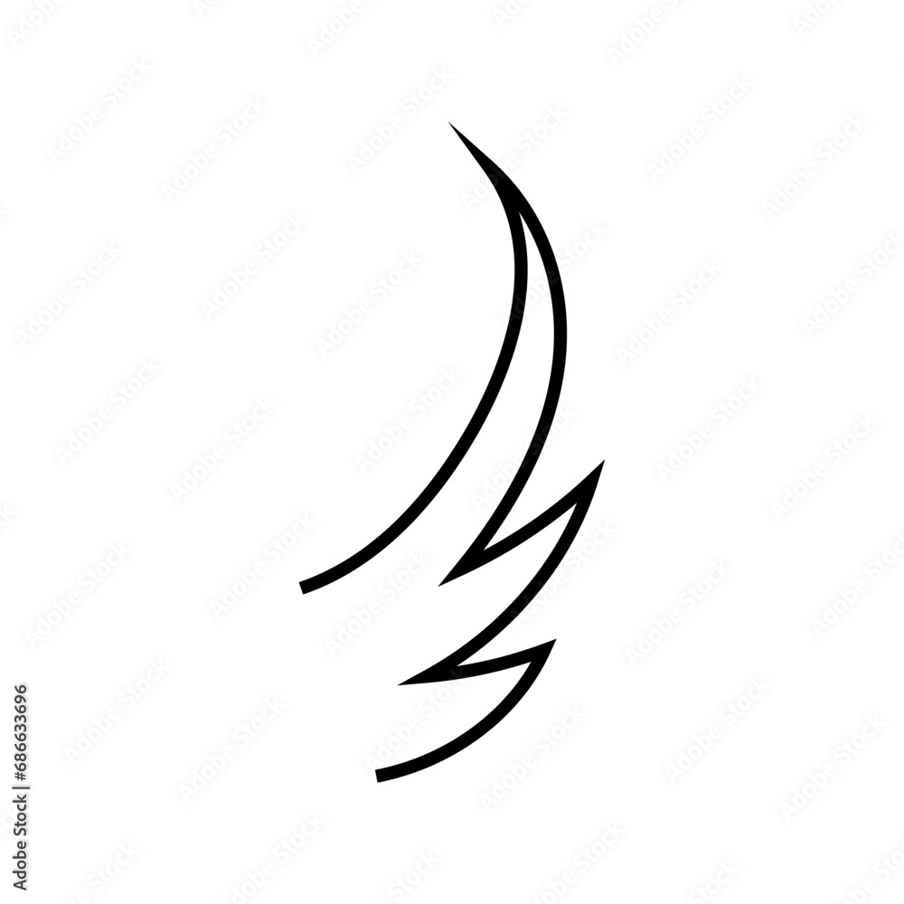 Sketch angel wing. Angel feather wing Sketch angel wing. Angel feather wing