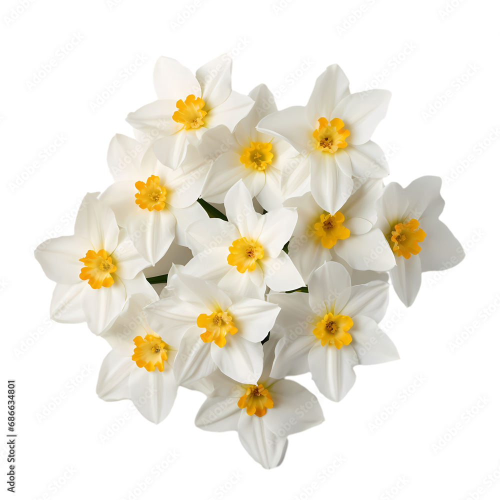 Daffodils isolated on transparent background Daffodils isolated on transparent background