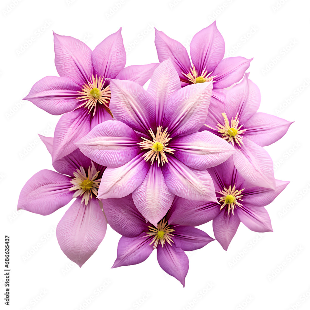 Clematis isolated on transparent background