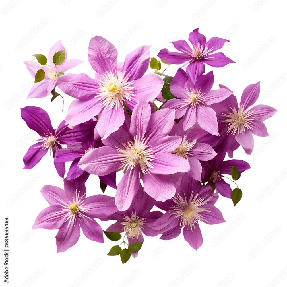 Clematis isolated on transparent background Clematis isolated on transparent background