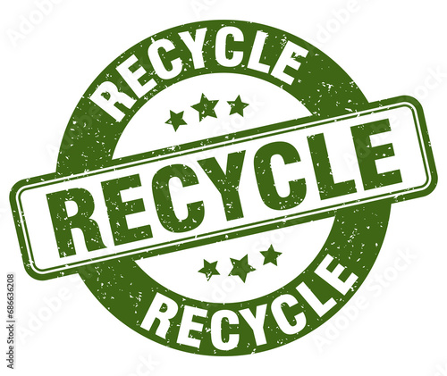 recycle stamp. recycle label. round grunge sign