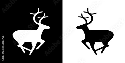 Illustration vector graphics of deer icon