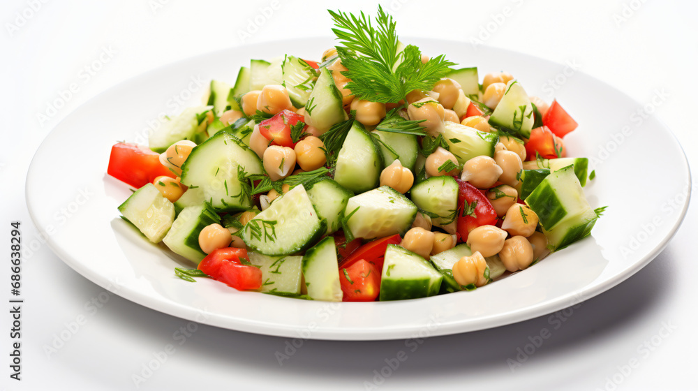Delicious Plate of Chickpea Salad