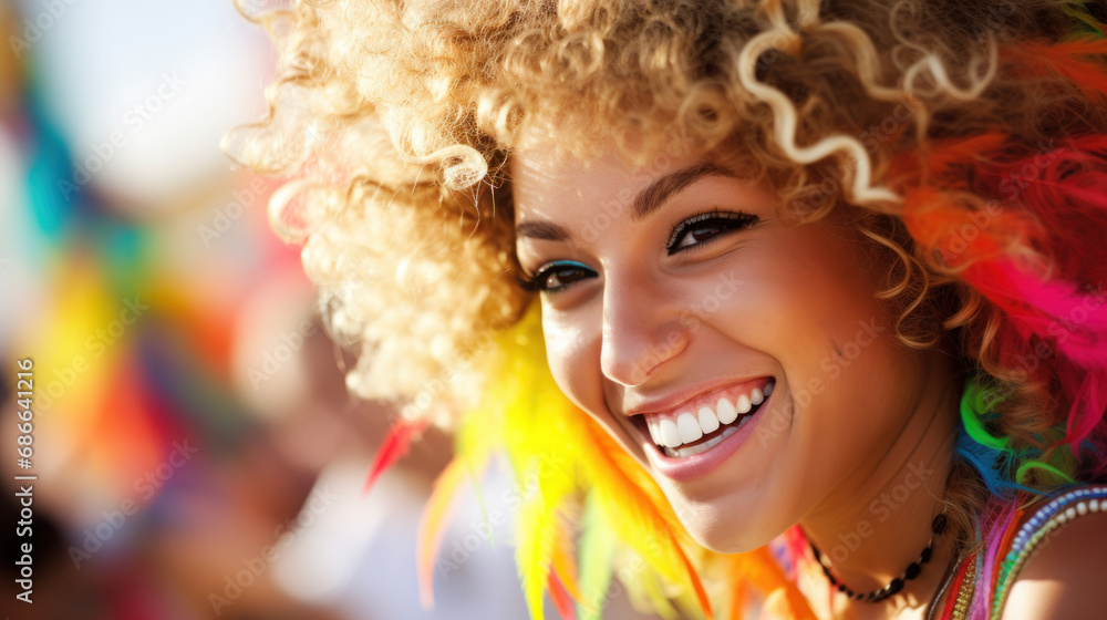 Portrait of dancer during Carnival Portrait of dancer during Carnival