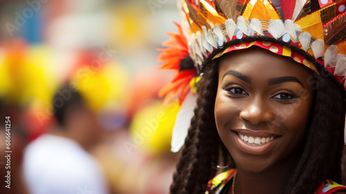 Portrait of dancer during Carnival photo
