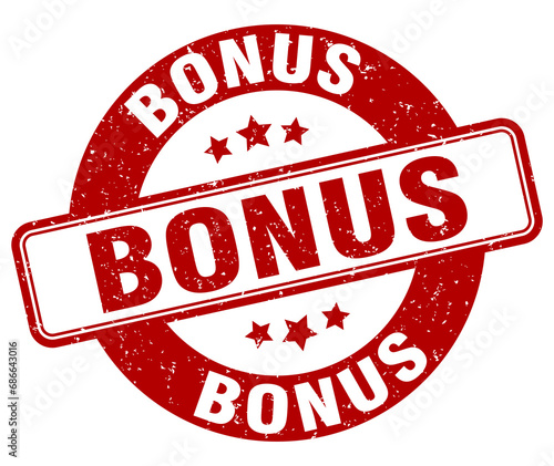 bonus stamp. bonus label. round grunge sign