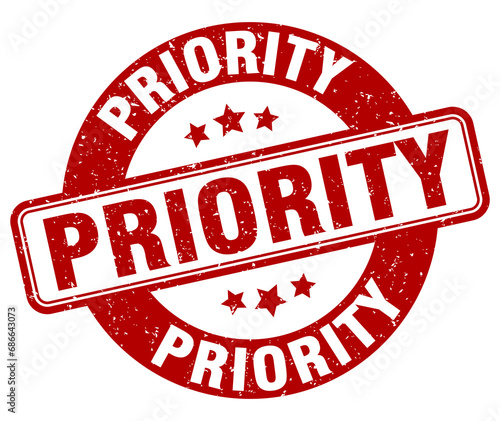 priority stamp. priority label. round grunge sign