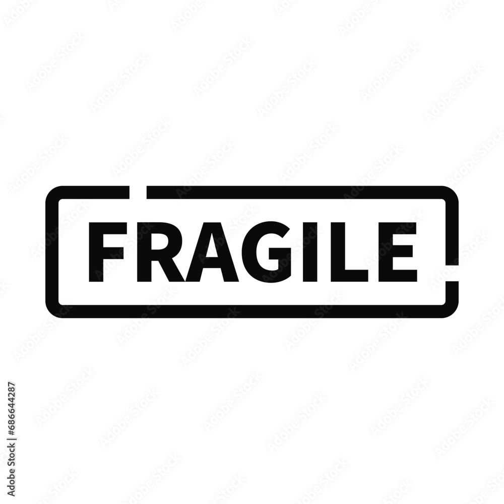 Fragile Stamp In Black Rectangle Line Shape For Information Sign Tag
Fragile Stamp In Black Rectangle Line Shape For Information Sign Tag