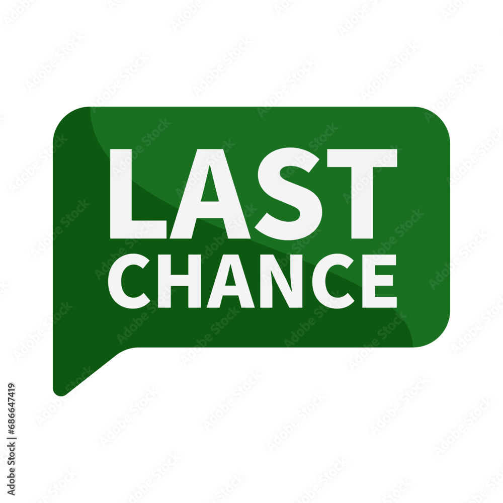 Last Chance In Green Rectangle Shape For Sale Promotion Business Marketing Social Media Information
Last Chance In Green Rectangle Shape For Sale Promotion Business Marketing Social Media Information