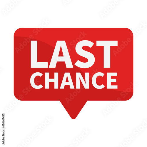 Last Chance In Red Rectangle Shape For Sale Promotion Business Marketing Social Media Information
