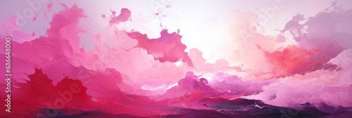 Pink Hand Drawn Oil Painting Abstract , Banner Image For Website, Background, Desktop Wallpaper