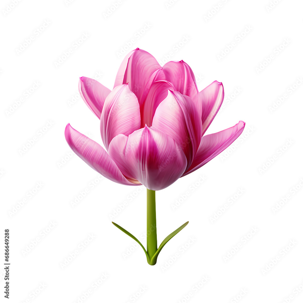 Fototapeta premium Tulip isolated on transparent background