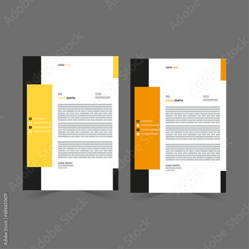 Corporate letterhead design. (ID: 686650619)