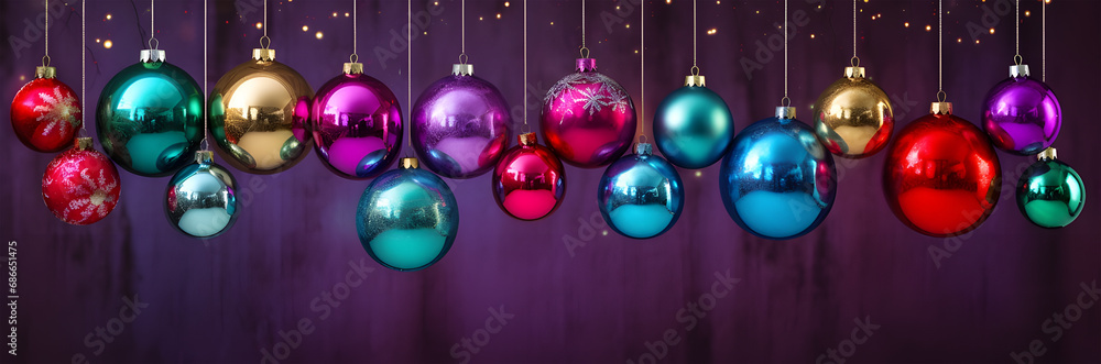 colorful christmas balls with ribbons on white background ai generative colorful christmas balls with ribbons on white background ai generative