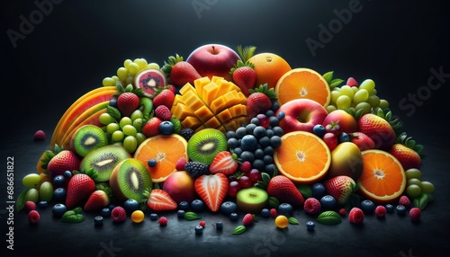 A Vibrant Mix of Fruits