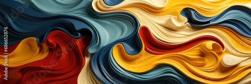 Multicolored Wavy Abstract Stripes Painted   Banner Image For Website  Background  Desktop Wallpaper