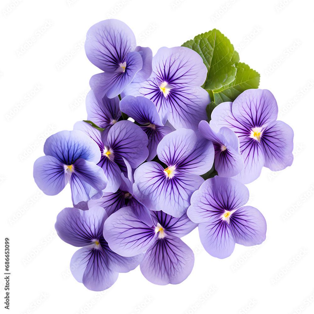 Violet isolated on transparent background Violet isolated on transparent background