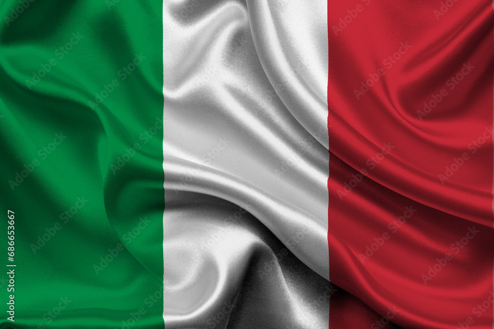 High detailed flag of Italy. National Italy flag. Europe. 3D illustration.