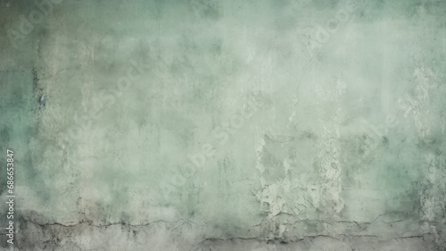 Vintage Green Concrete Wall with Tonal Painted Texture © M.Gierczyk