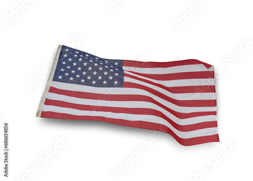 american flag isolated on white background. This has clipping path.