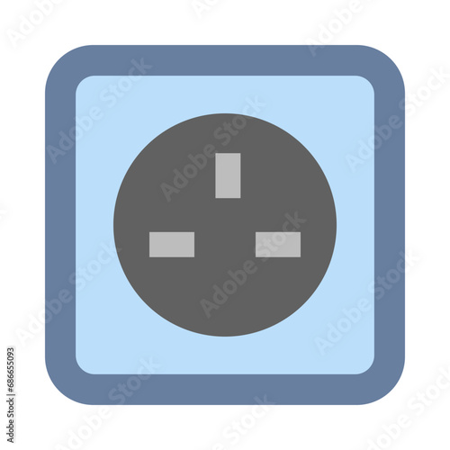 Wall Socket Vector Flat Icon Design