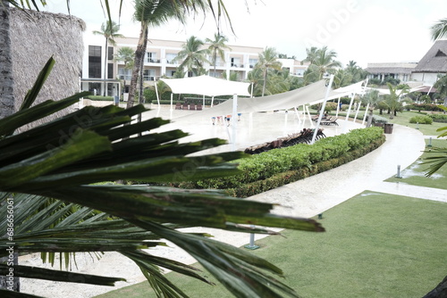 Fotografie L'extérieur d'un complexe hôtelier à Punta Cana