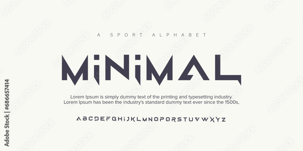 Minimal font creative modern alphabet. Typography with dot regular and number. minimalist style fonts set. vector illustration