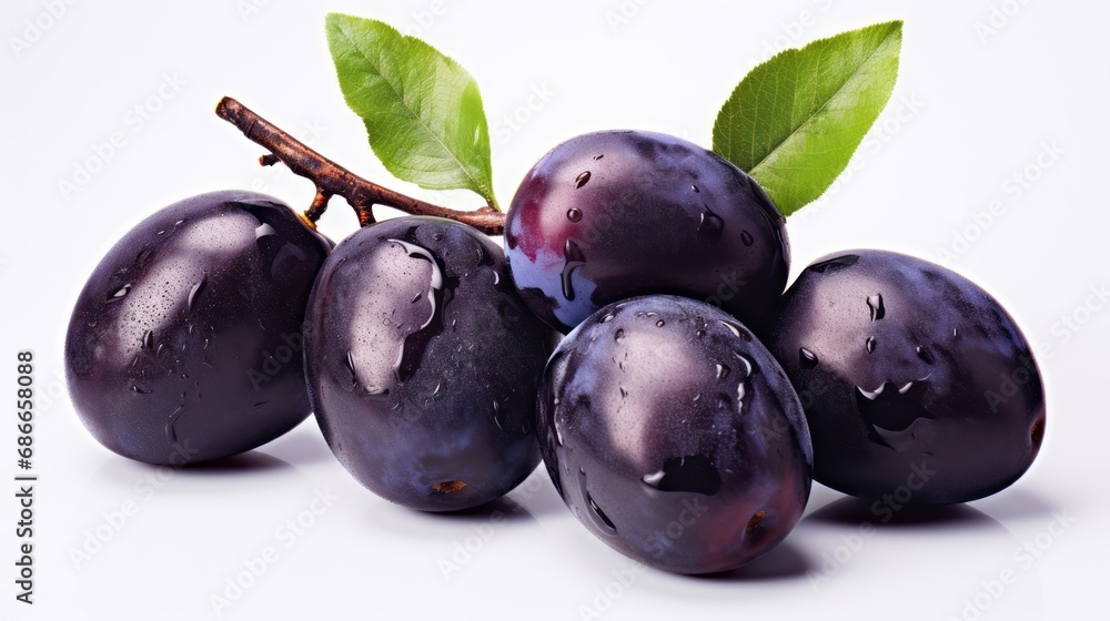 prune_fruits on isolated white background prune_fruits on isolated white background